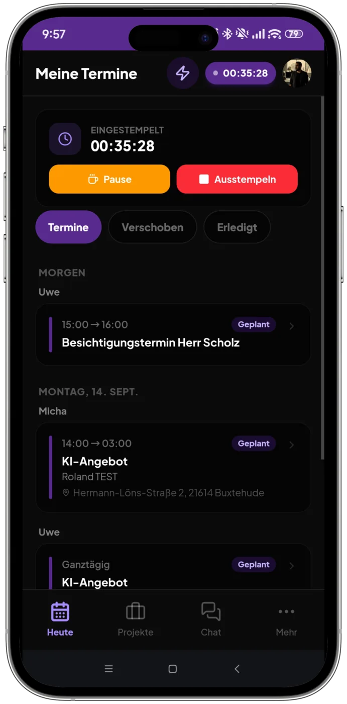 Mitarbeiter-App